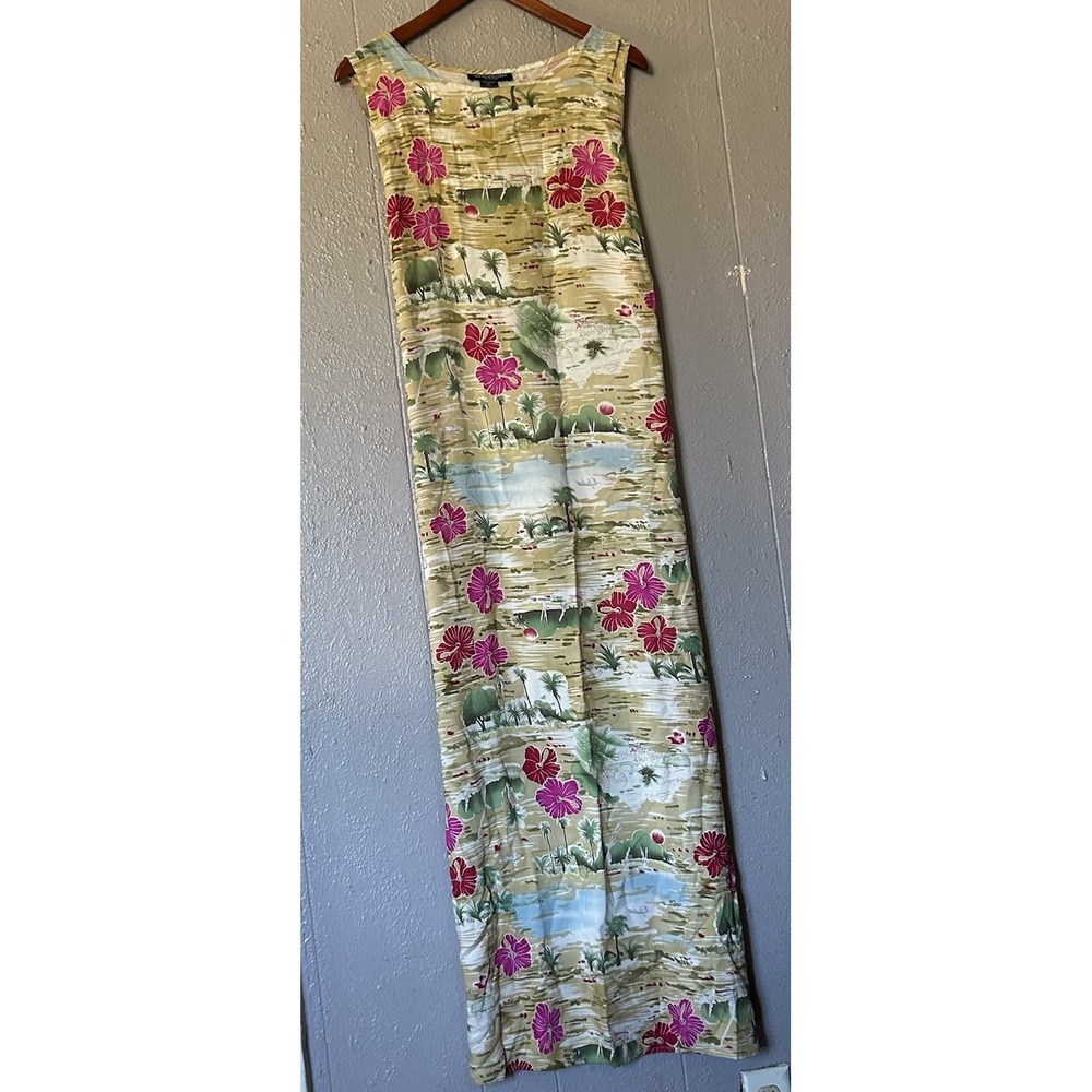 Impressions Workshop Hawaiian Tropical Floral Aloha Maxi Shift Dress Size XL